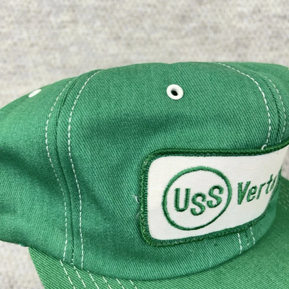 Vintage K Products Trucker Hat Cap Made USA 80s Farm Seed Patch‎ USS Vertagreen